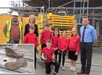 Very old football boots discovered in school attic