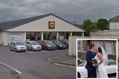 Bride dashes down the aisle - of supermarket!