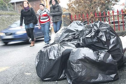 Monthly black bag collections on cards for Carmarthenshire residents