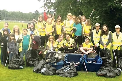 20 bags of rubbish collected from Dolgellau playing fields