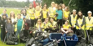 20 bags of rubbish collected from Dolgellau playing fields