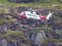 Climber rescued by helicopter