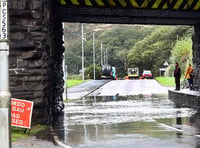 High water levels lead to closure of Dyfi Bridge