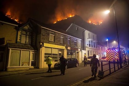 Homes evacuated as fire breaks out