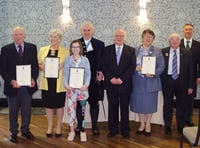 Outgoing High Sheriff of Dyfed hands out commendations