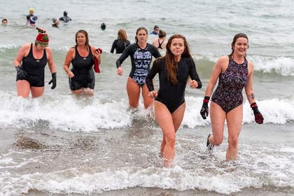 New Year’s Day dips raise over £2,500 for charity