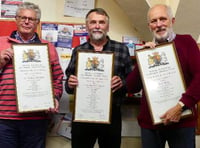 Long-service contribution of RNLI volunteers celebrated at boathouse