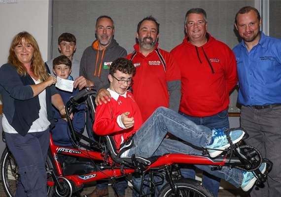 Club raises £3,000 for Gruff’s special tandem bike