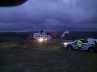 Walker trapped by incoming tide saved by Coastguard helicopter