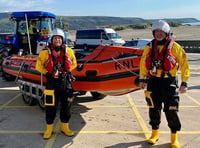 Lifeboat crew rescue group cut off by tide