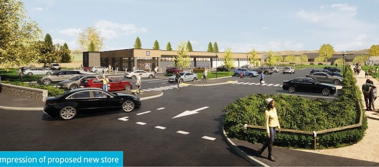 A food village is planned for Pontfaen in Lampeter, which will include an Aldi store