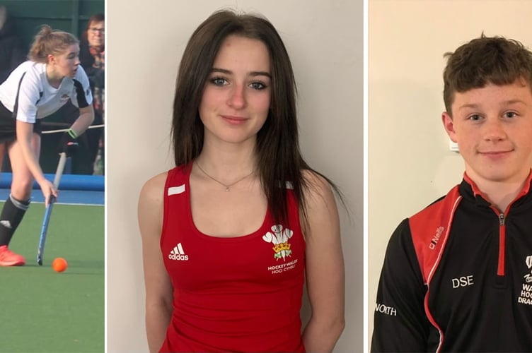 Ysgol uwchradd Tywyn pupils Heledd Owen, Tili Pugh, and Dafydd Evans  have been chosen to play hockey for the national team