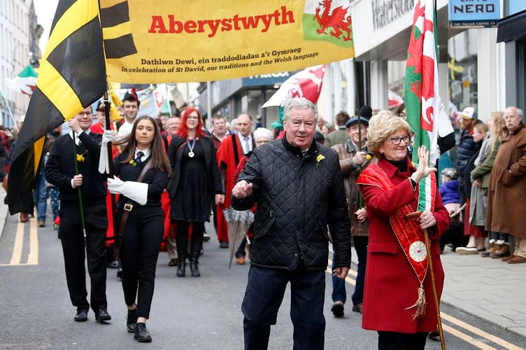 Pared Gwyl Dewi Aberystwyth