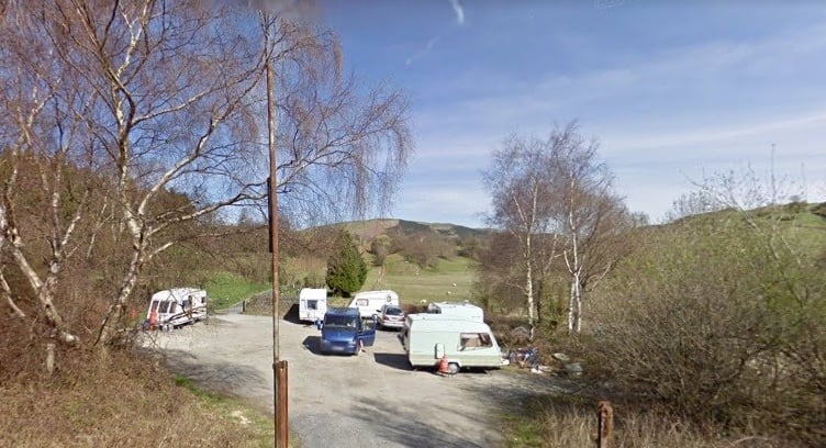 The gypsy site in Machynlleth, pictured in 200 before development, may need to be expanded for more families, a report has said 