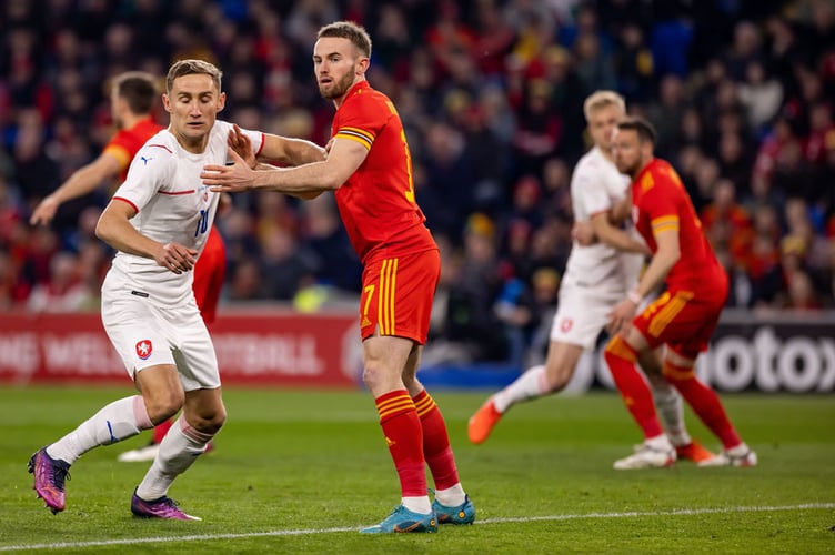 Rhys Norrington-Davies. Cardiff v Czech Republic, Cardiff, 29 March 2022