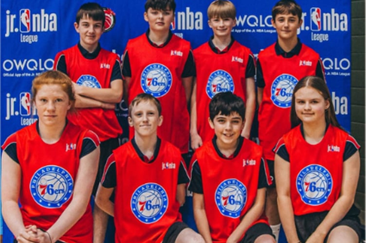 Ysgol Aberaeron represented the Philadelphia 76ers