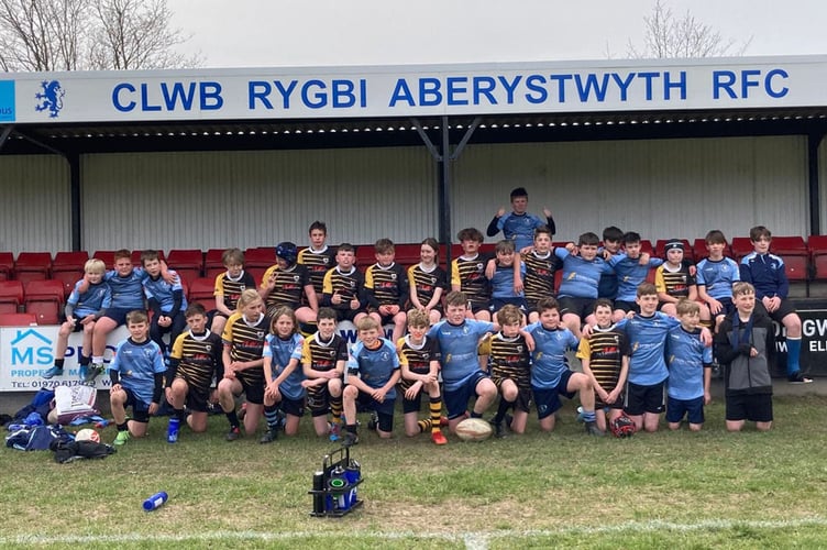 The Aberystwyth Under-12s team who are through to the final of the Pembrokeshire Cup