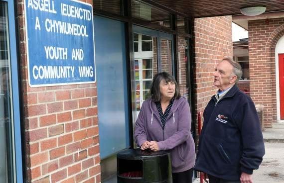 Cllr Williams (right) said he wanted to “emphasise the role” of former councillors like Sylvia Rowlands (left), “in trying to keep the youth club open”