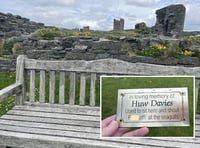 Memorial plaque on castle bench removed