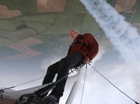 John, 74, takes to the skies for loop the loop