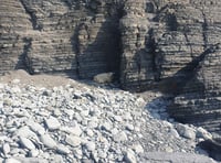 Sheep stranded on Ceredigion beach saved by kayaker 