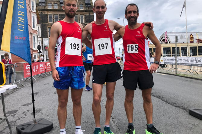 Euros Evans, Janoš Vranek and Ed Land at the inaugural Prom Run 040922