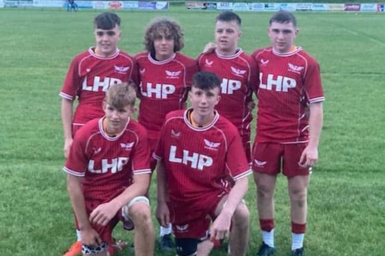 The Lampeter players who featured with Scarlets West Under 16s against Ospreys East last week, 2022