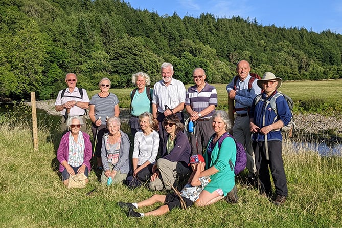 Llandysul & Pont-Tyweli’s Walkers are Welcome August walk followed the Afon Teifi from Waunifor to Llandysul