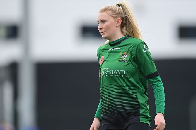 SWANSEA, WALES - 03 APRIL 2022: during the Genero Adran Premier fixture between Swansea City Ladies and Aberystwyth Town Ladies at Landarcy Park, Swansea, Wales. (Pic by Ashley Crowden/FAW)