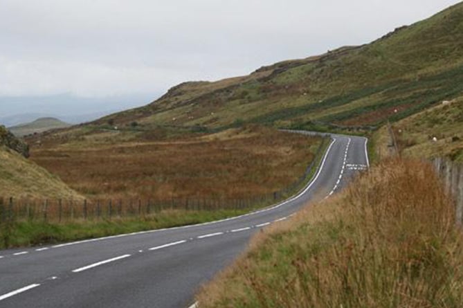 The A458 north of Mallwyd