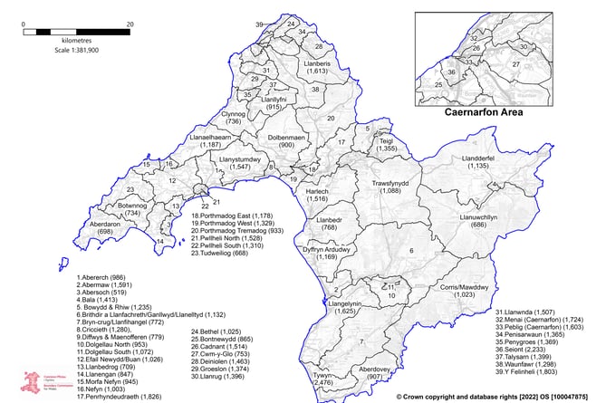 The proposed boundaries for Dwyfor Meirionnydd