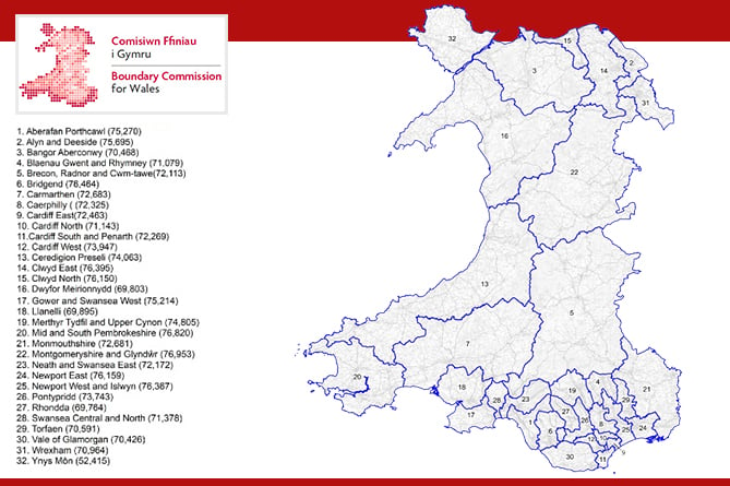 Proposed boundaries for Wales