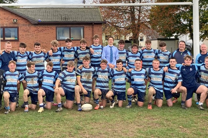 The Aberystwyth Youth line-up who faced their Ruthin counterparts in the Welsh Youth Plate 291022