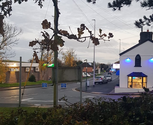 Road closed outside Aberystwyth secondary school