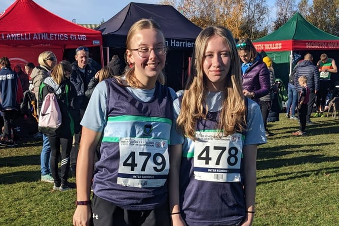 Lleucu Nest and Freya Cooke representing Penweddig at the Inter Regionals 2022