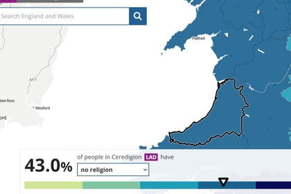 Census data shows drop in religion across mid and north Wales