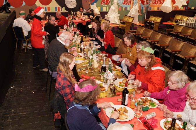 People gathered at the Magic Lantern to spend Christmas Day together