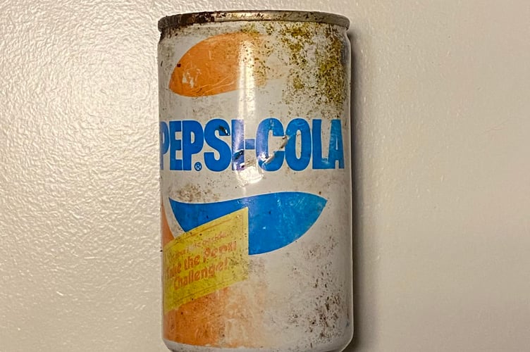 A Pepsi can from the 1970s was recovered (Picture by Hannah Mann)