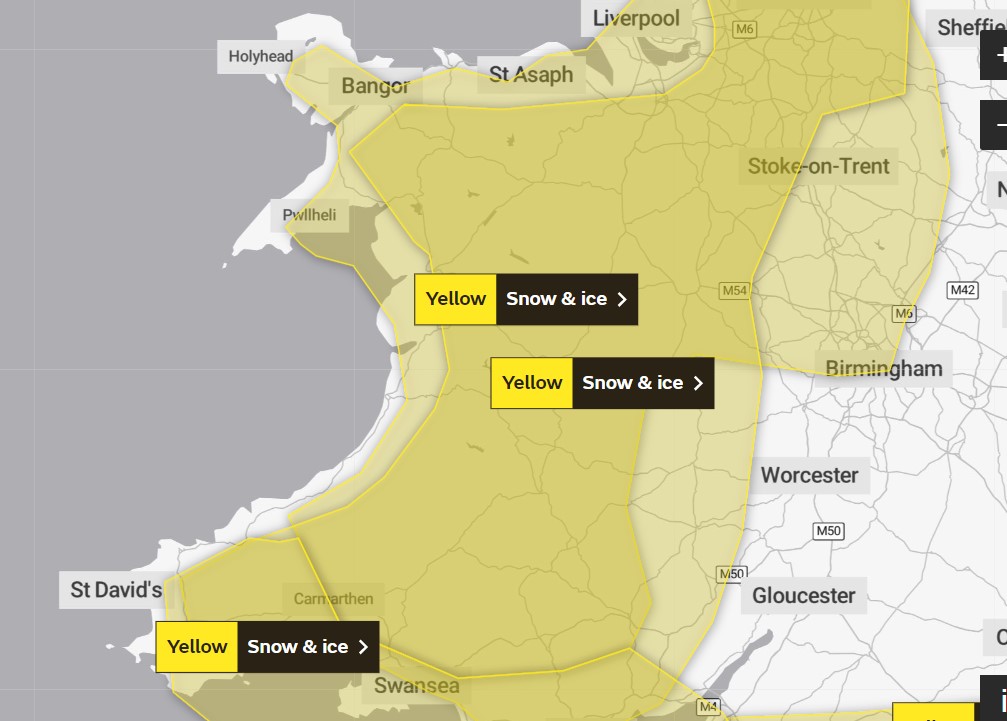 Ceredigion schools closed as snow warning is extended cambrian