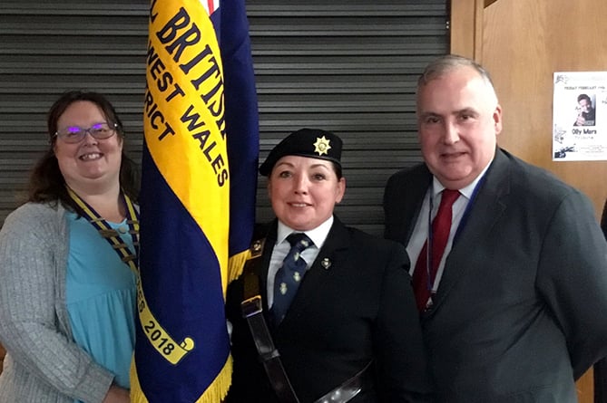 Aberystwyth Royal British Legion standard bearer Anne Thomson