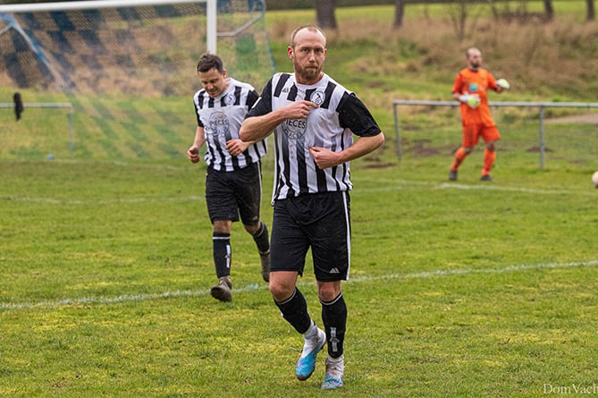 Paul Lewis notched a hat-trick for Barmouth & Dyffryn
