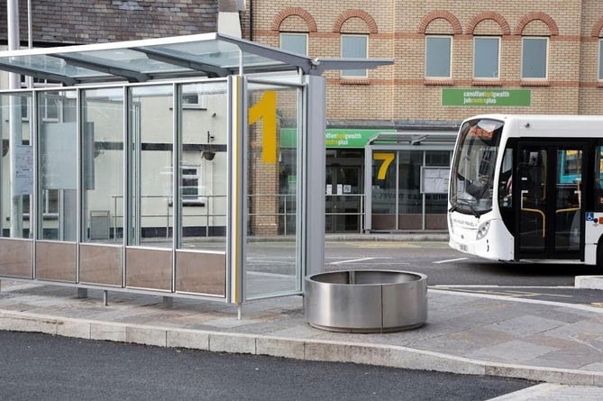 Bus stop Aberystwyth 