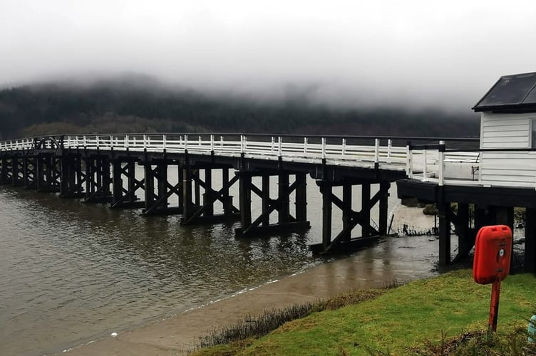 The toll bridge at Penmaenpool, taken by Llinos Furneaux