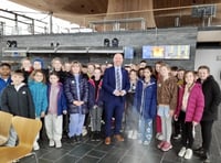 Pupils take a tour of the Senedd