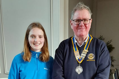 Student Eleanor shares tales from Nepal with Aberystwyth Rotary