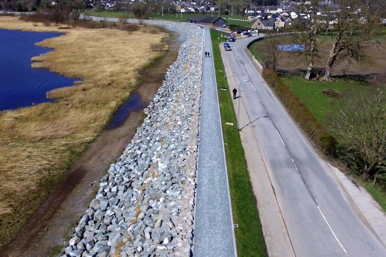 The proposed route of the railway along the north shore of Bala Lake