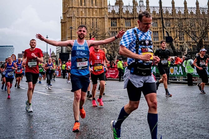 Dave Jenkins running past Big Ben