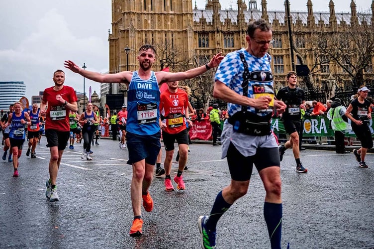 Dave Jenkins running past Big Ben