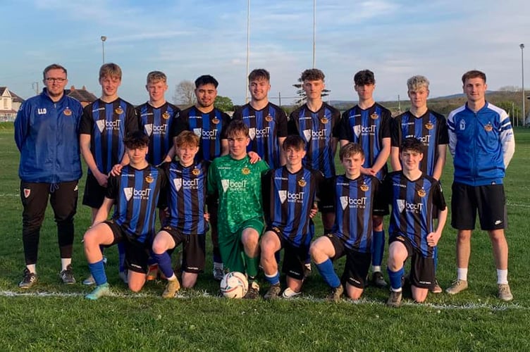 Felinfach U19s beat Cardigan in the semi final Ceredigion League Youthj Cupo semi final 2023