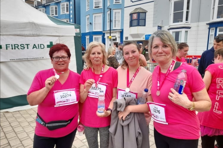 Rhian Bryan, Annie Lewis, Ellie Redman and Jackie Caulton from Tywyn Bryncrug